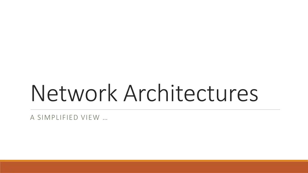 network architectures