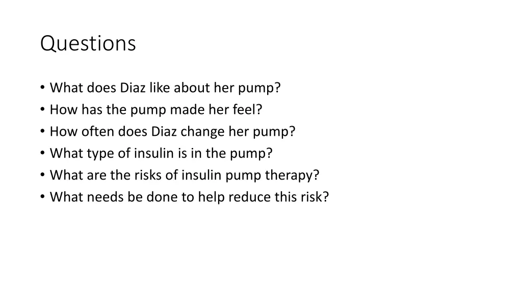 questions