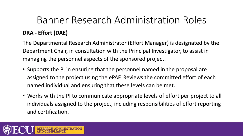 banner research administration roles 2