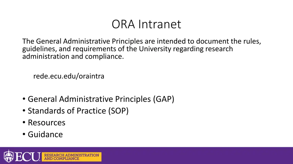 ora intranet