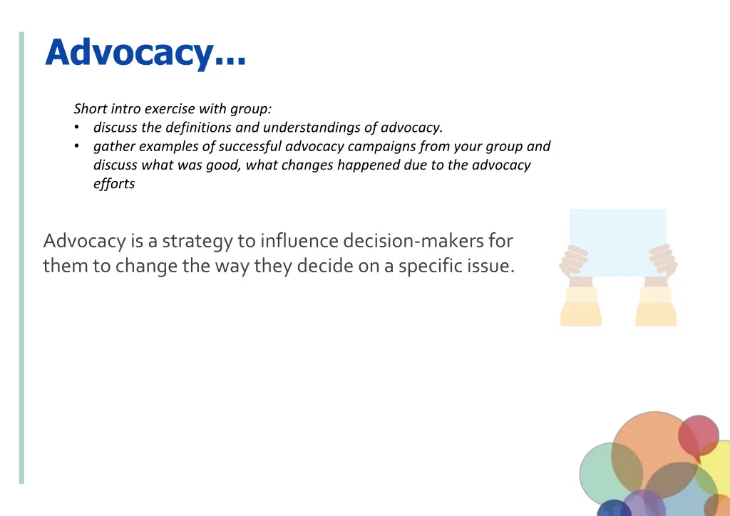 advocacy