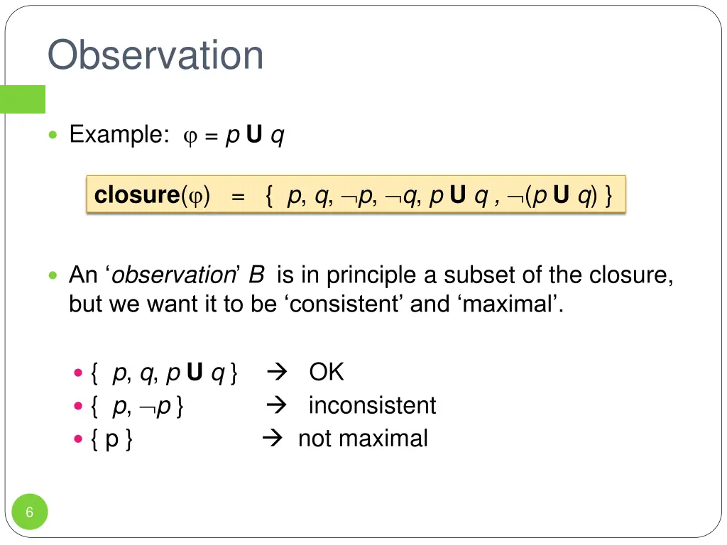 observation