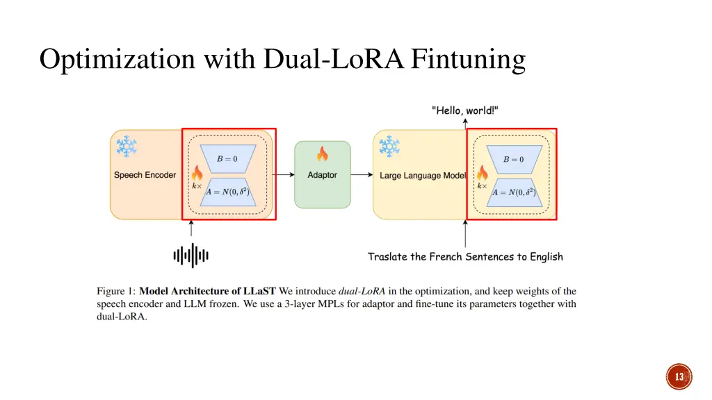 optimization with dual lora fintuning