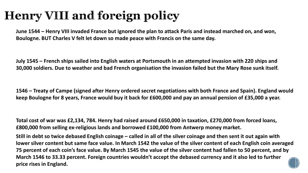 henry viii and foreign policy 1