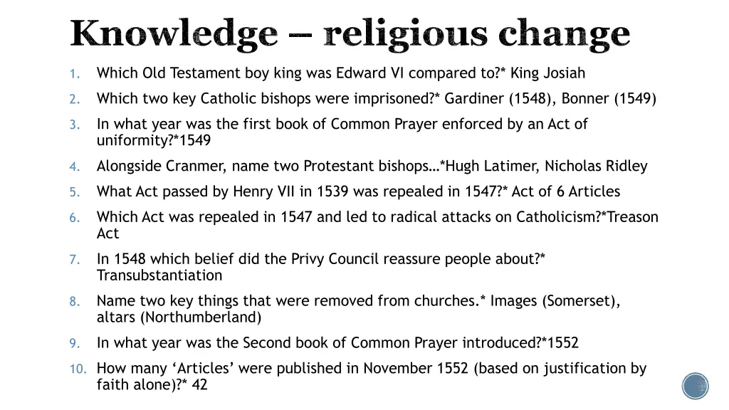 knowledge religious change 1