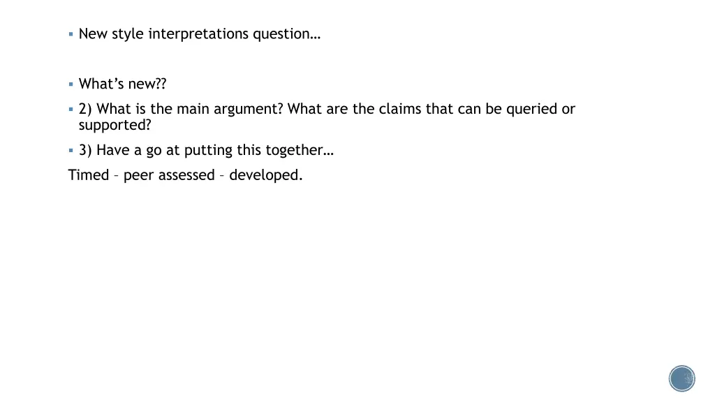 new style interpretations question