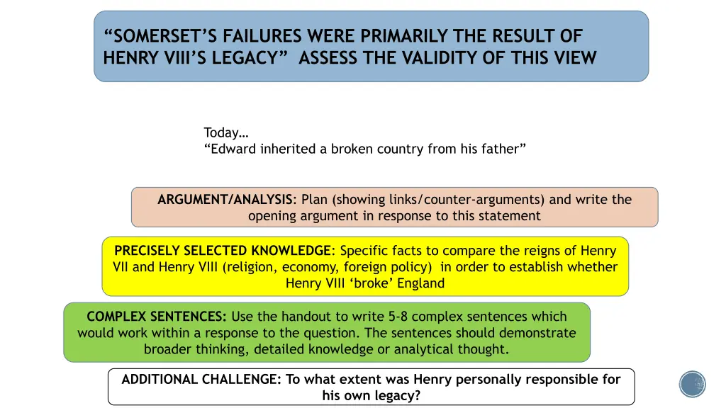somerset s failures were primarily the result 1