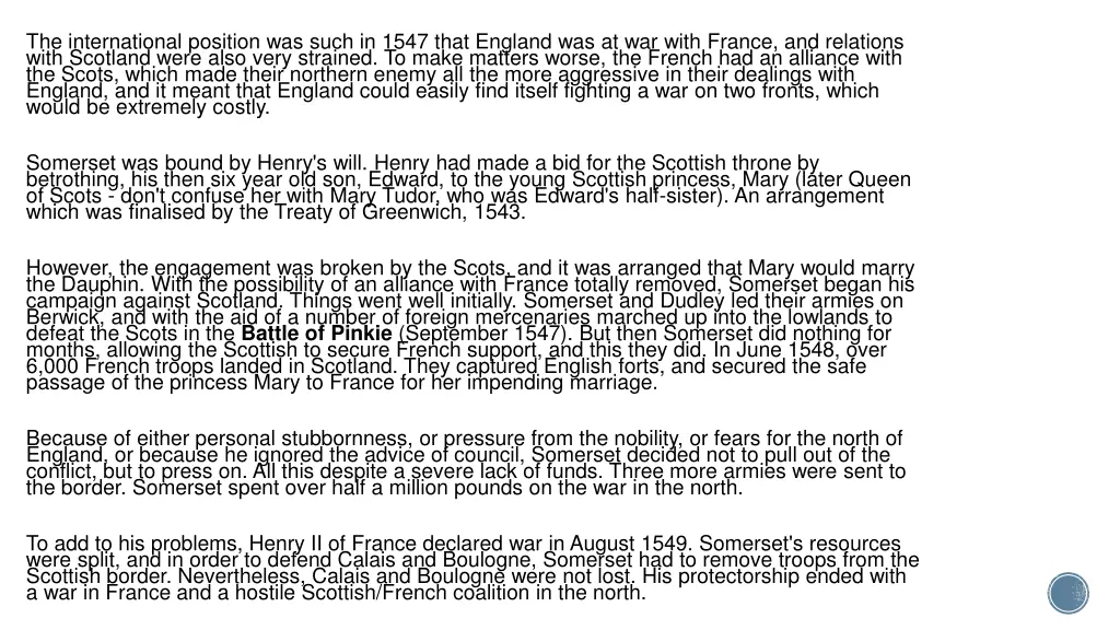 the international position was such in 1547 that