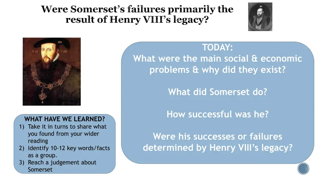 were somerset s failures primarily the result 1