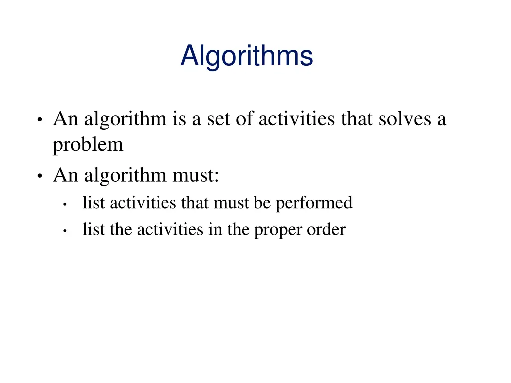 algorithms