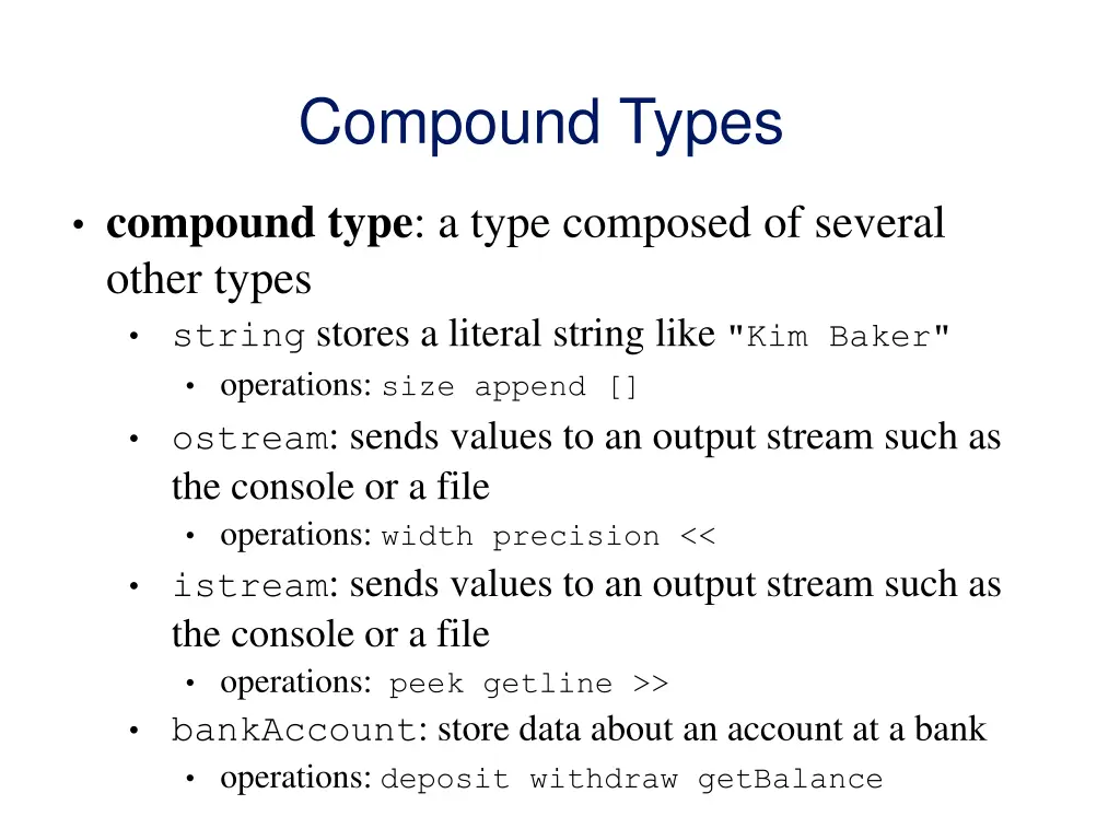 compound types