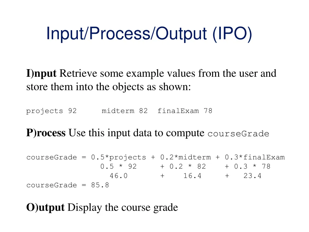 input process output ipo