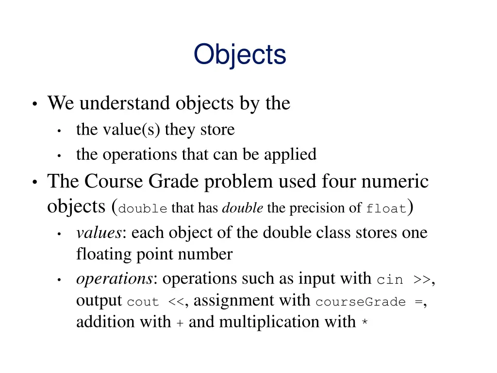 objects