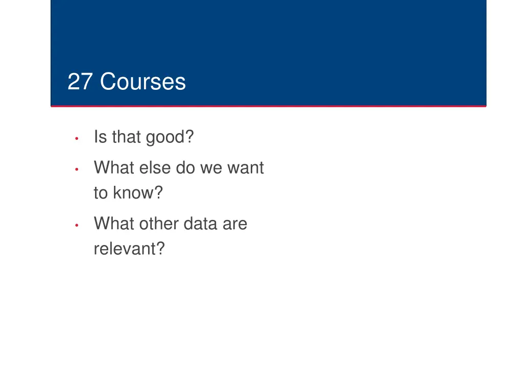 27 courses