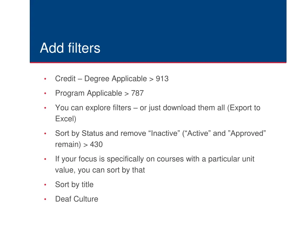 add filters