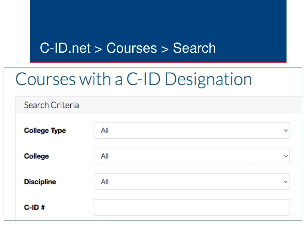 c id net courses search