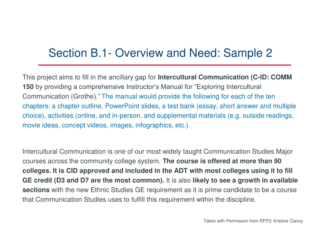 section b 1 overview and need sample 2