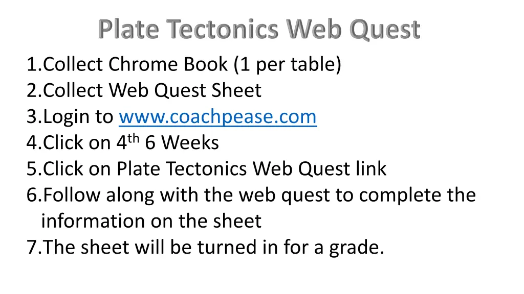 1 collect chrome book 1 per table 2 collect