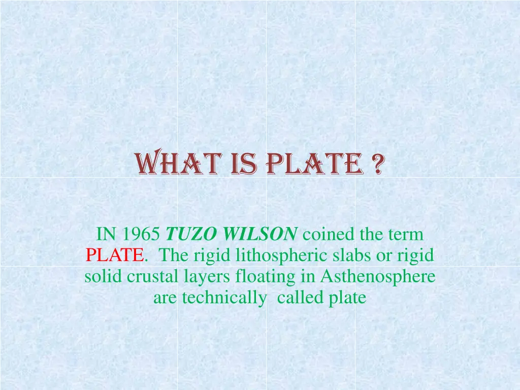 what is plate