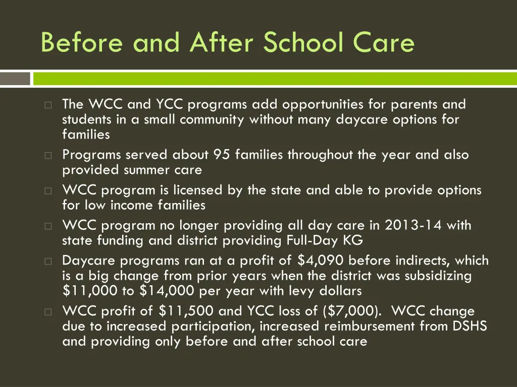before and after school care