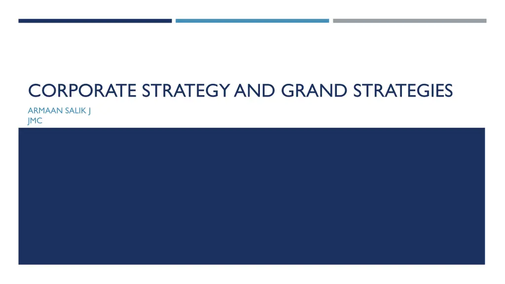 corporate strategy and grand strategies