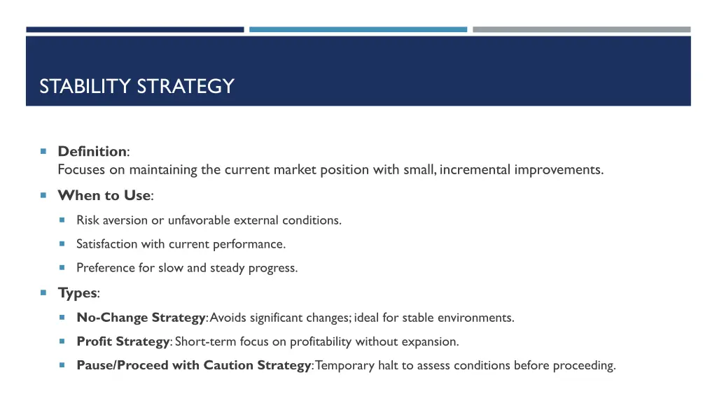 stability strategy