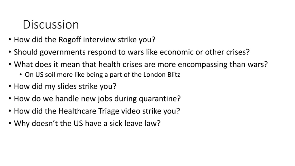 discussion how did the rogoff interview strike