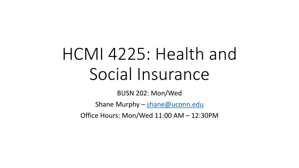 hcmi 4225 health and social insurance