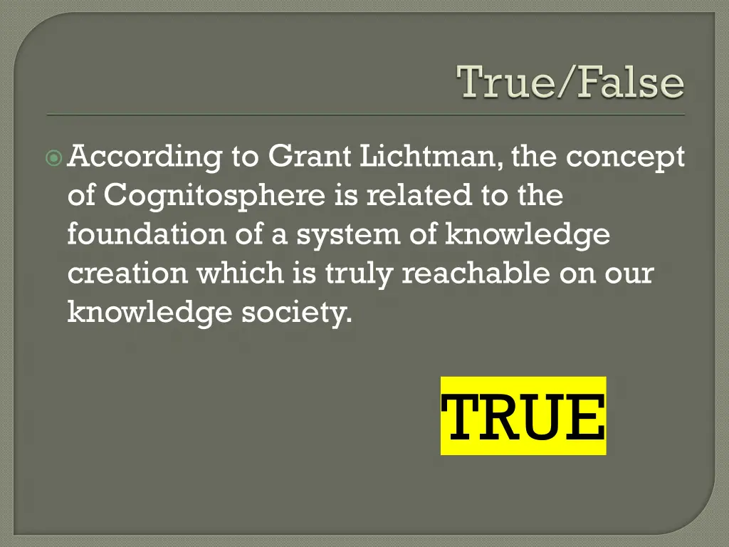 according to grant lichtman the concept 1