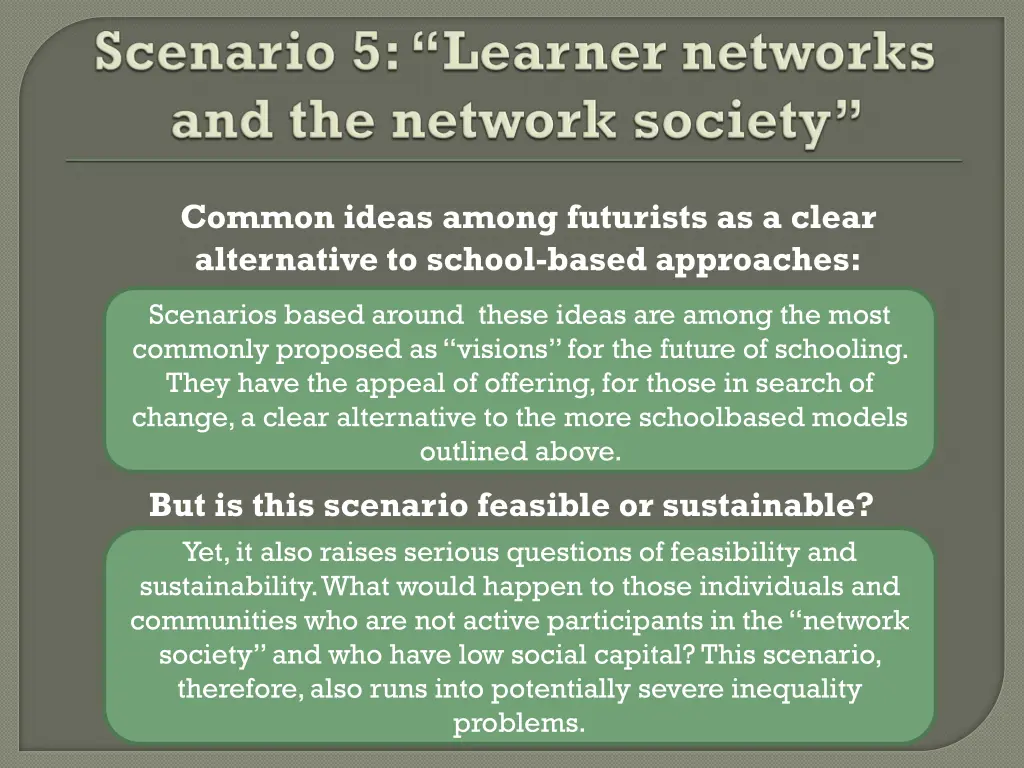 common ideas among futurists as a clear
