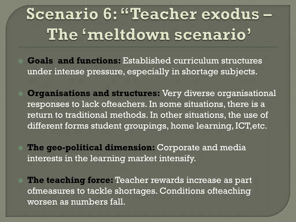 goals and functions established curriculum
