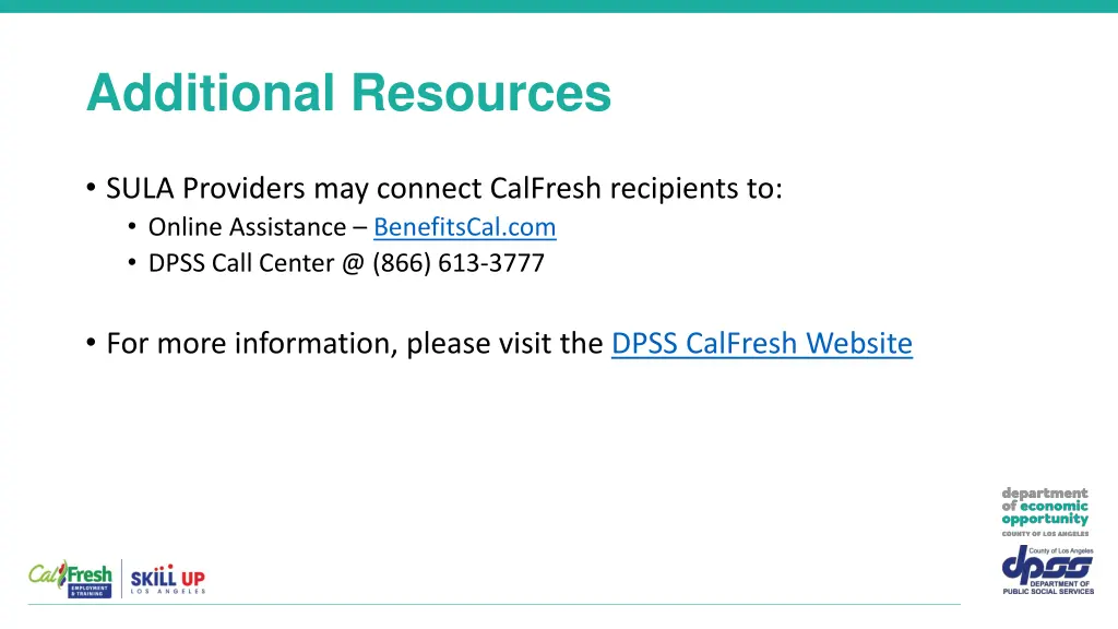 additional resources