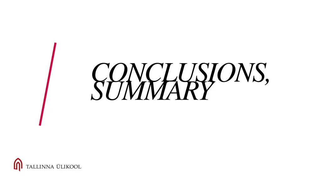 conclusions summary
