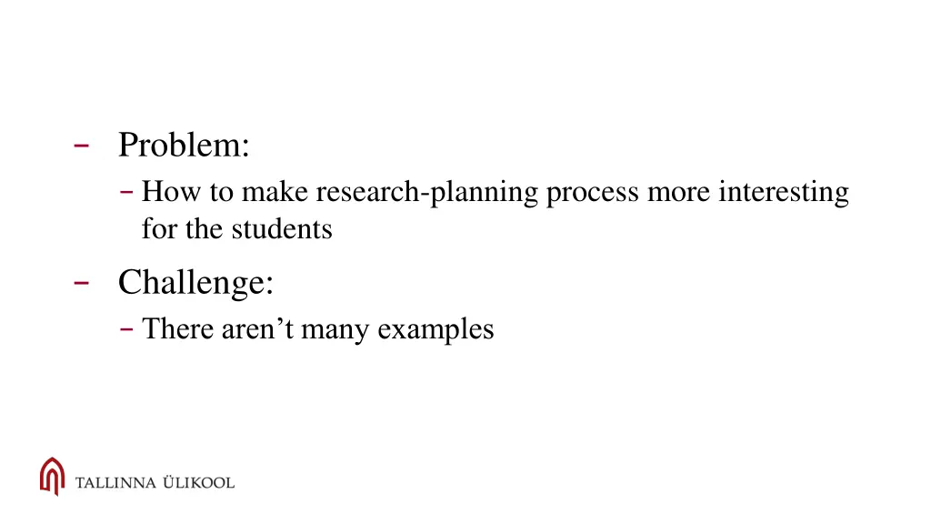 problem how to make research planning process