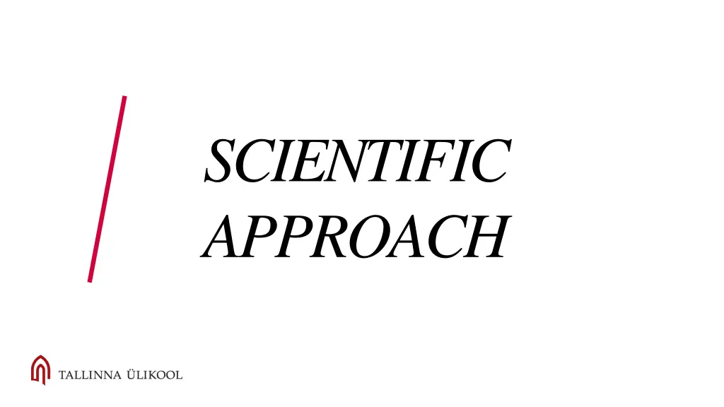 scientific approach
