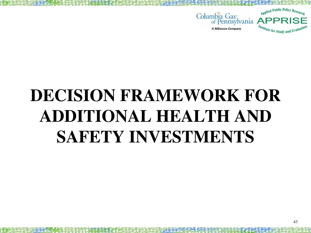 decision framework for additional health