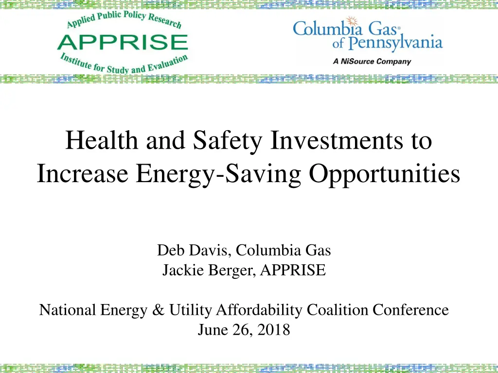 health and safety investments to increase energy