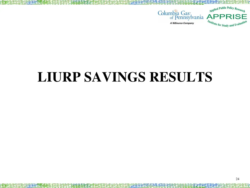 liurp savings results