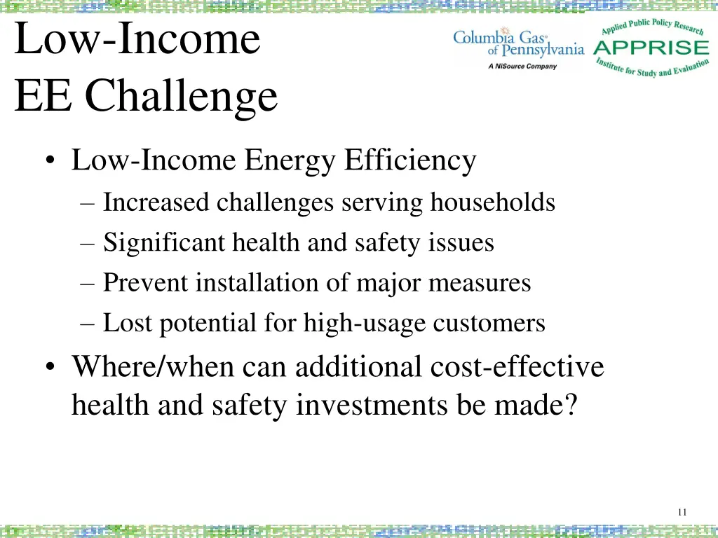 low income ee challenge
