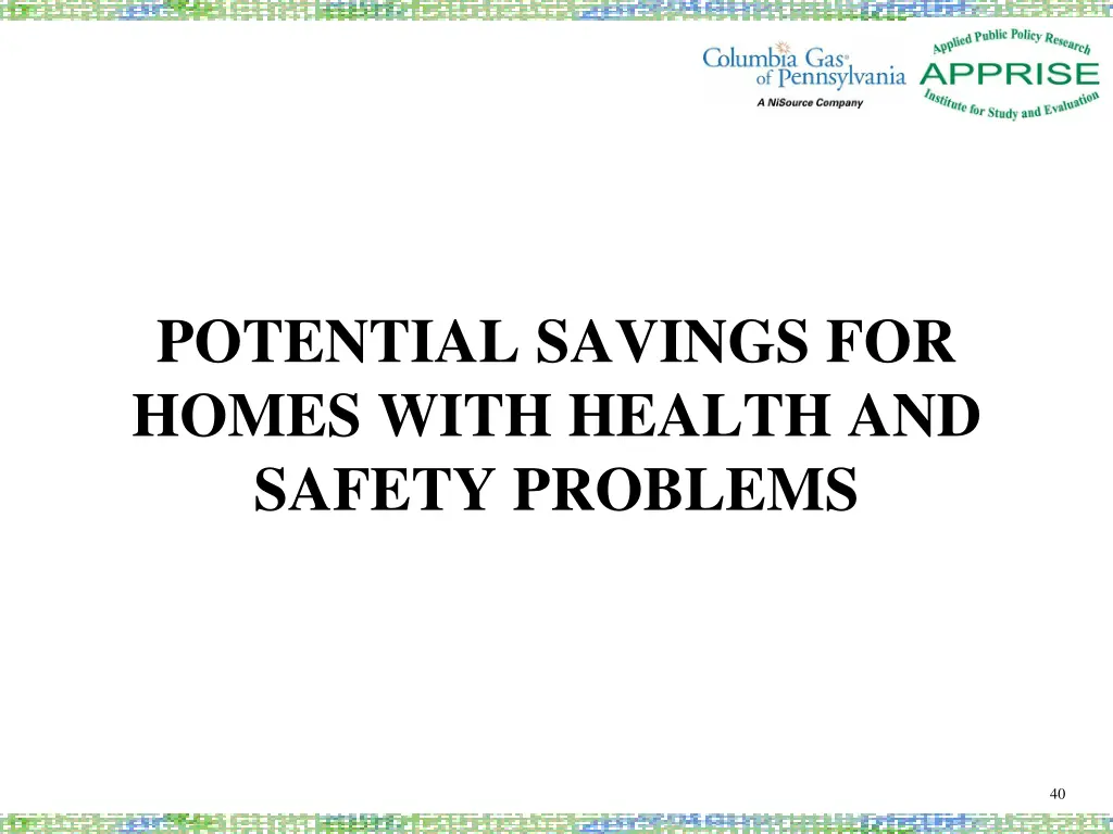 potential savings for homes with health