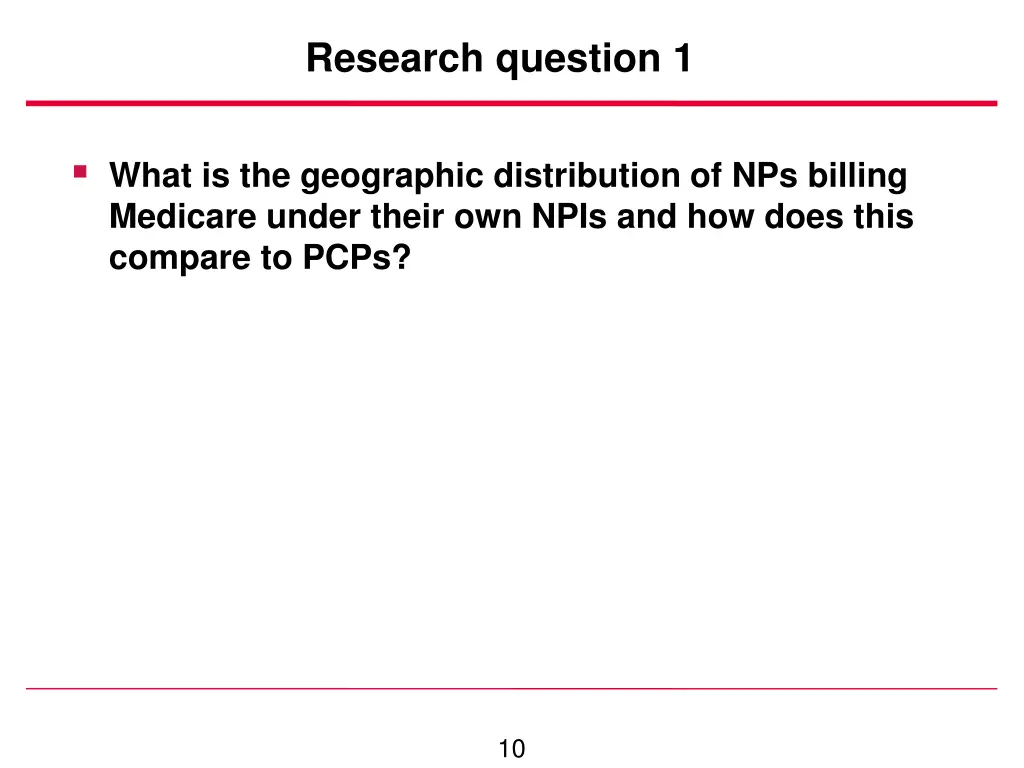 research question 1