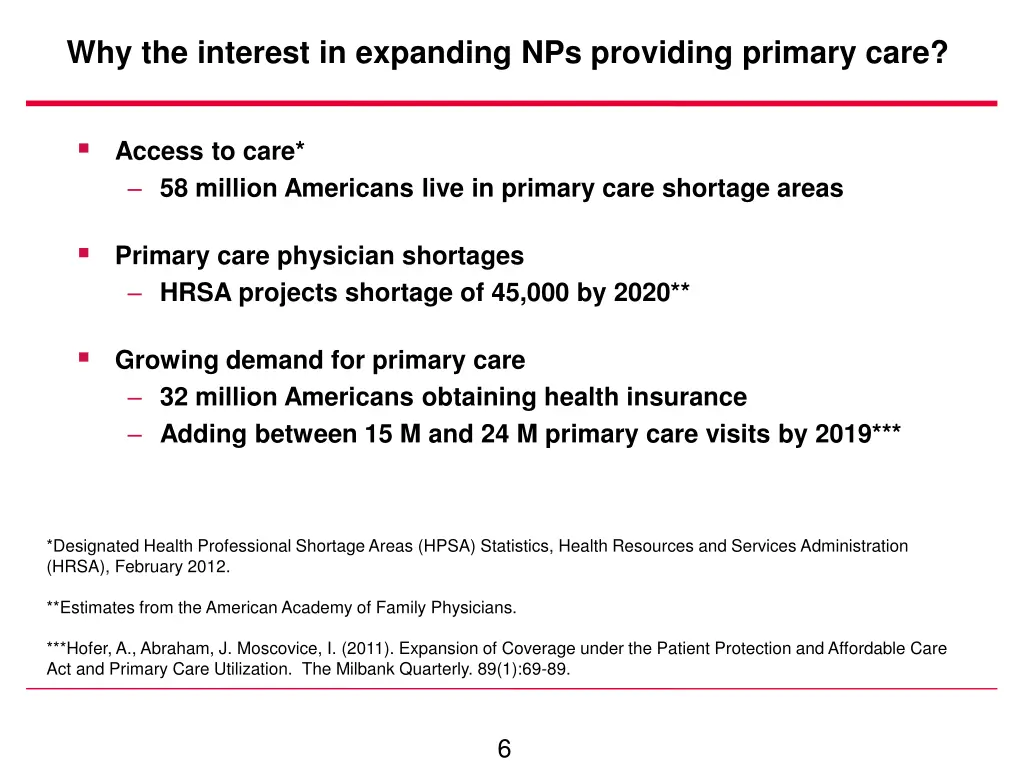 why the interest in expanding nps providing