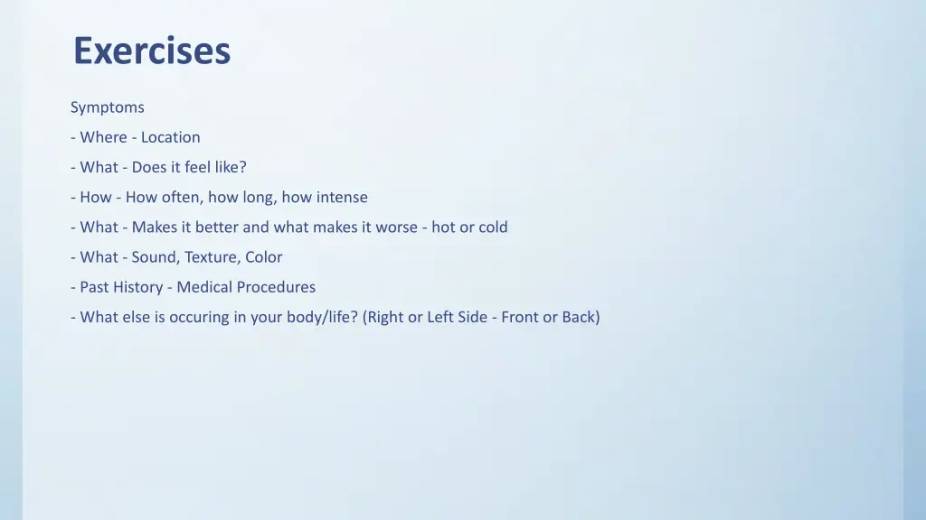 exercises 12