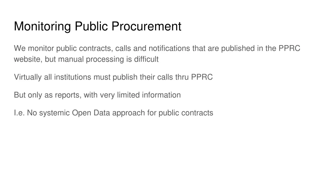monitoring public procurement