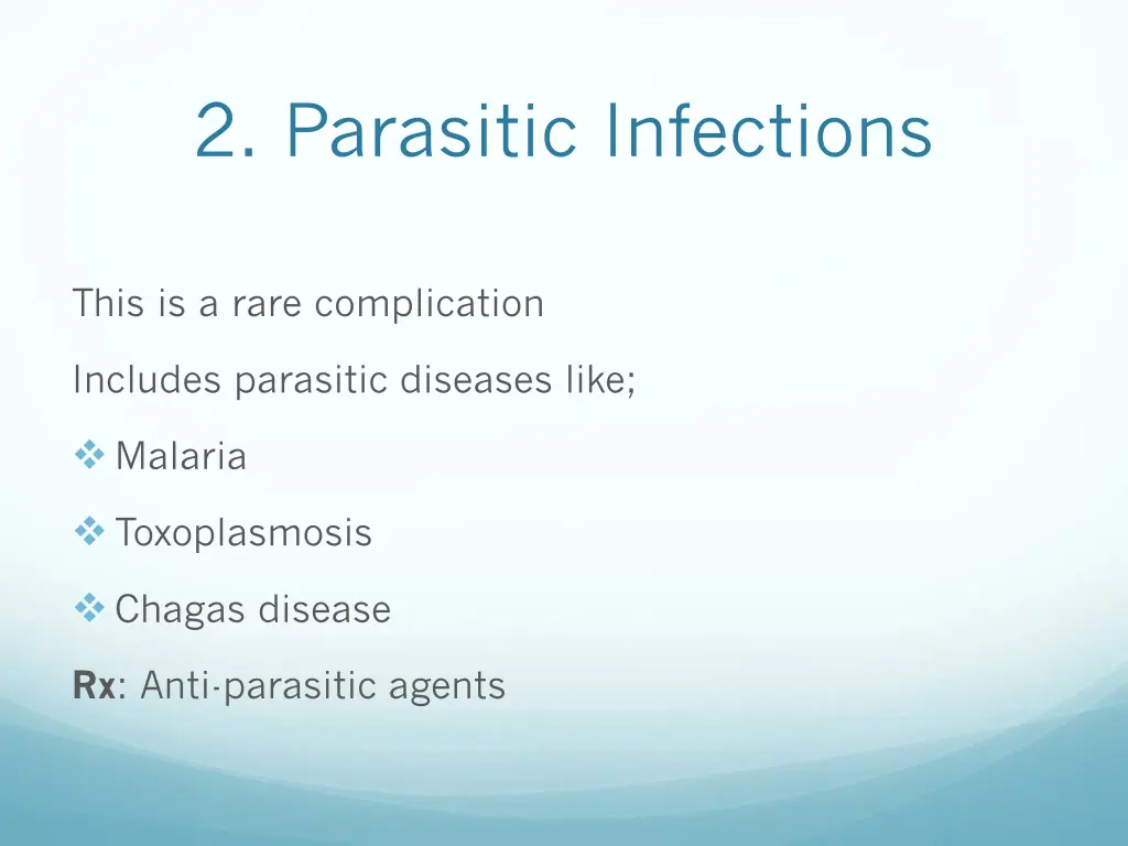 2 parasitic infections