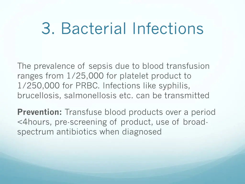3 bacterial infections