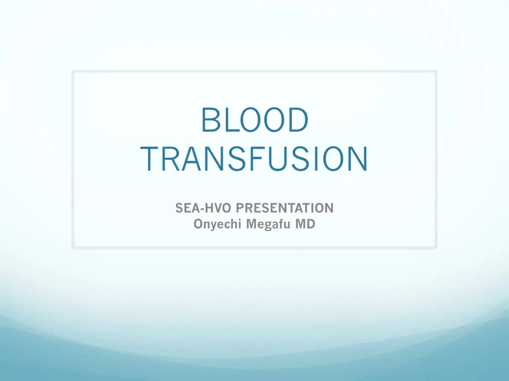 blood transfusion