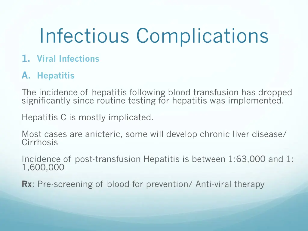 infectious complications