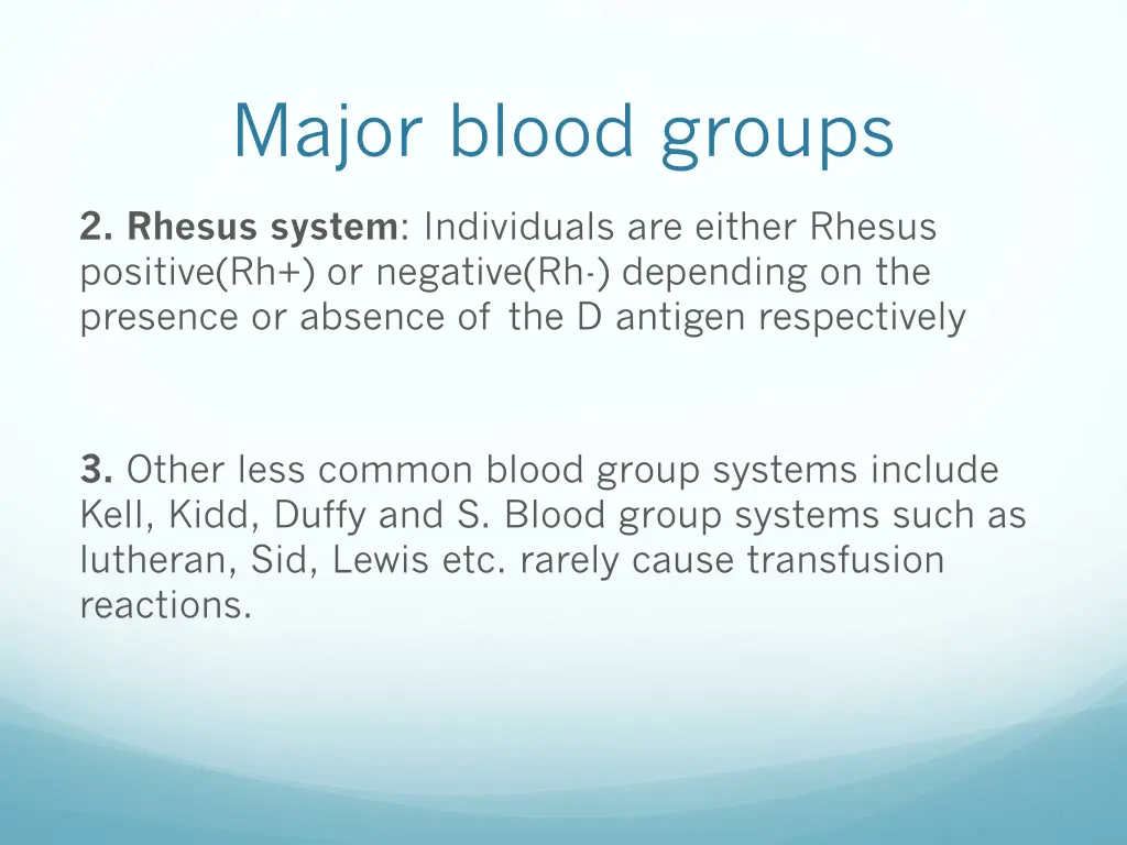 major blood groups 1