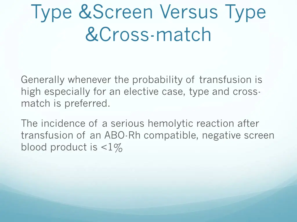 type screen versus type cross match